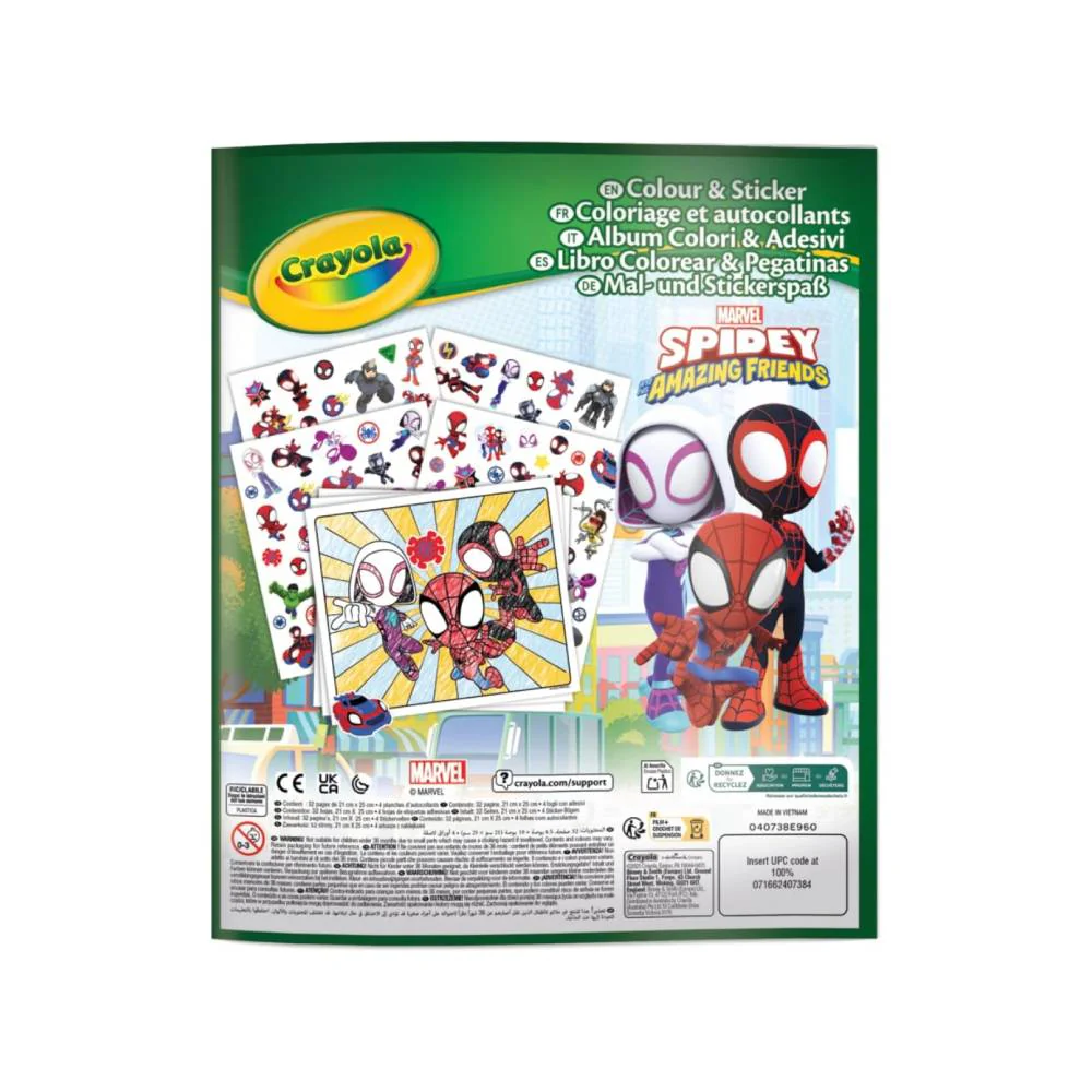 Libro para Colorear con Pegatinas Spidey Crayola - Image 3