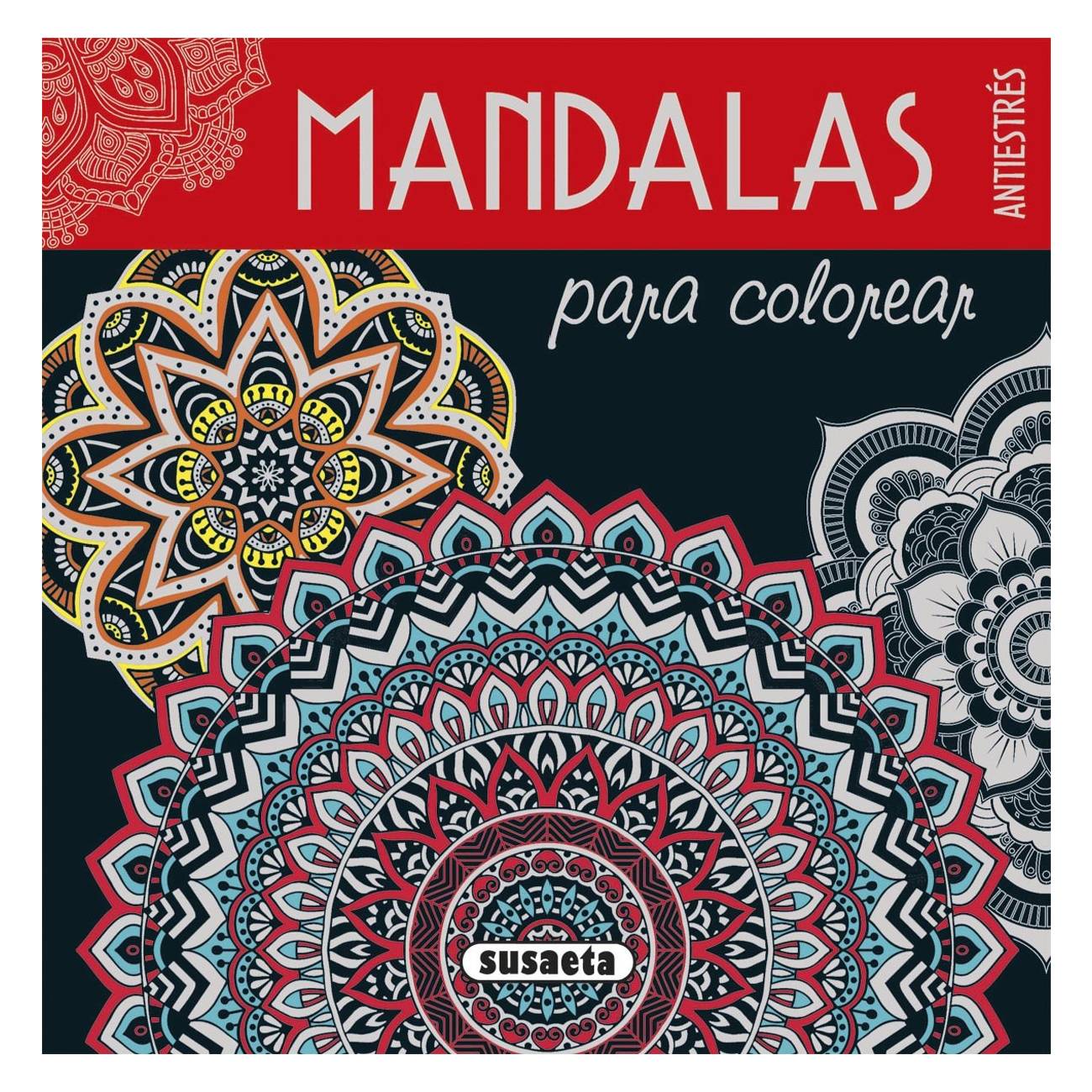 Libro para Colorear Mandalas Rojos Susaeta
