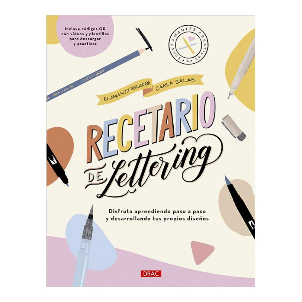 Libro Recetario Lettering Editorial El Drac