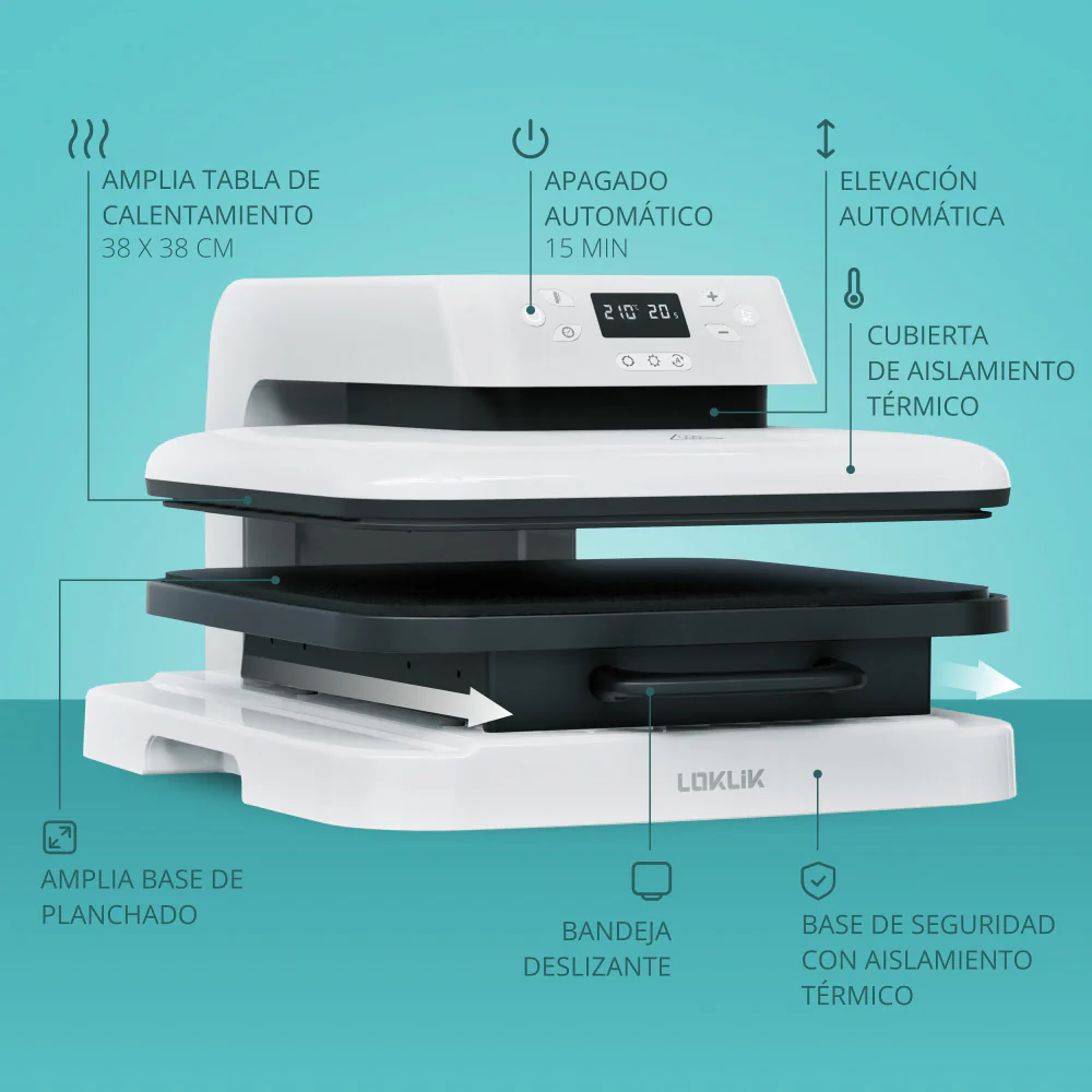 LOKLiK Auto Heat Press Plancha Térmica - Image 4