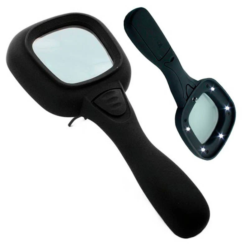 Lupa de Mano con 6 Led 3 dioptrias