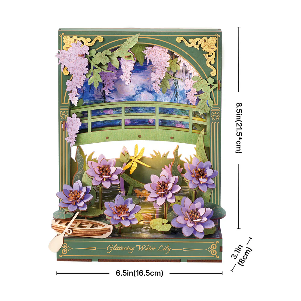 Maqueta Arte 3D Glittering Water Lily Robotime - Image 3