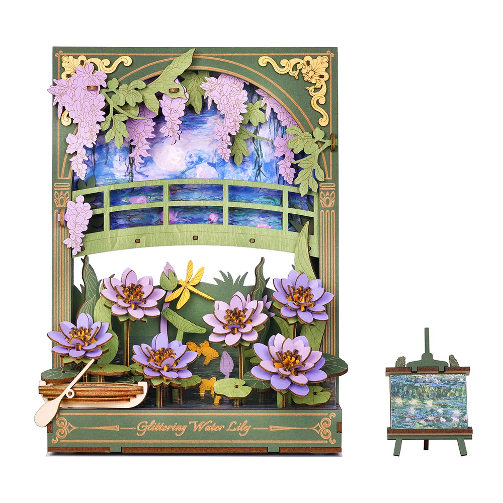 Maqueta Arte 3D Glittering Water Lily Robotime - Image 4