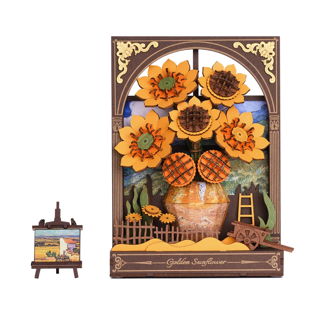 Maqueta Arte 3D Golden Sunflower Robotime - Image 4
