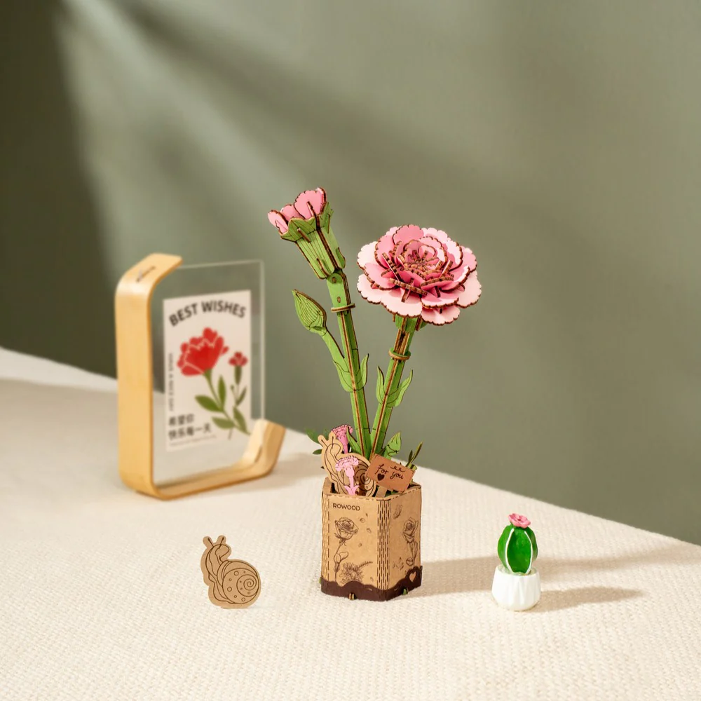Maqueta Madera Clavel Rosa Robotime - Image 2