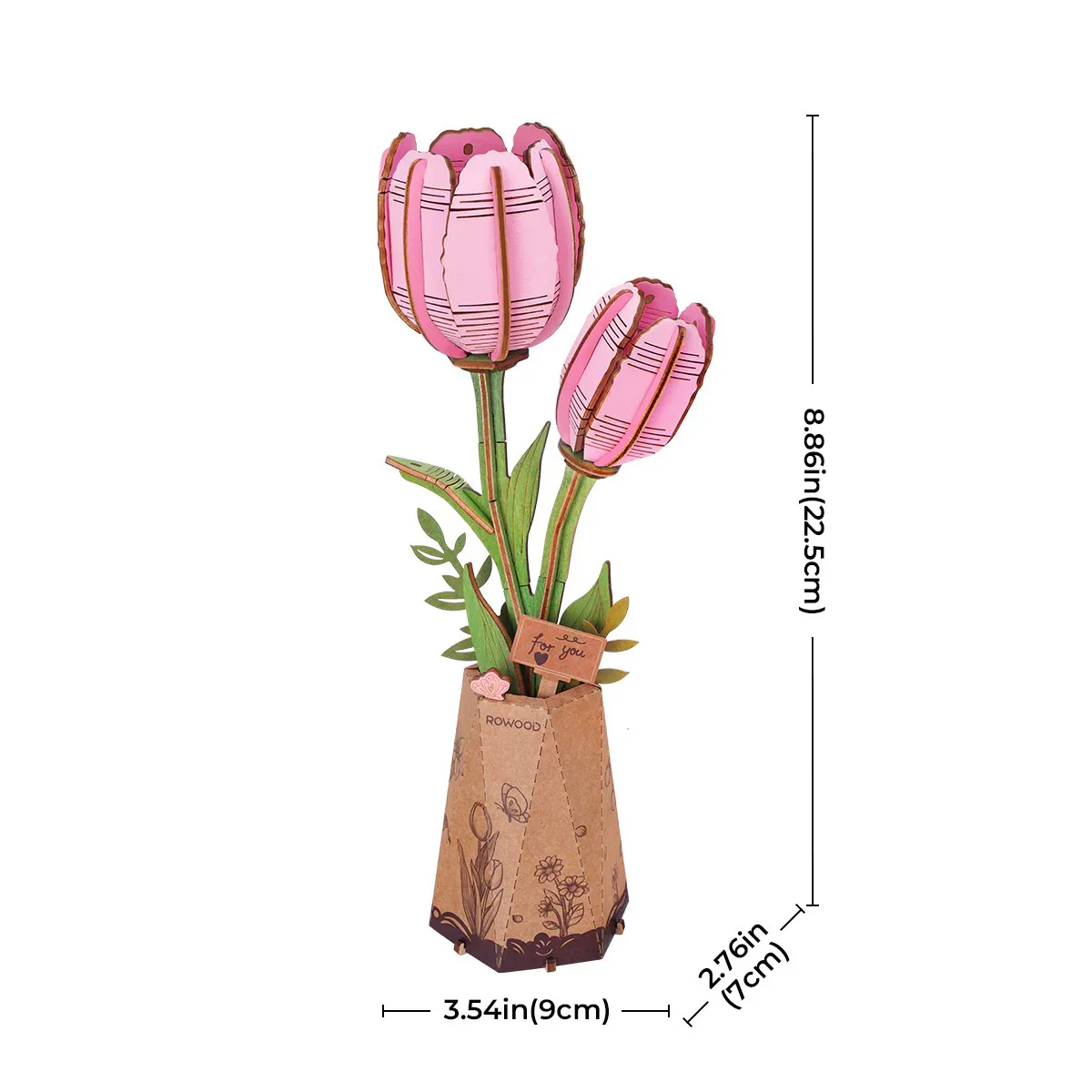 Maqueta Madera Tulipán Rosa Robotime - Image 4
