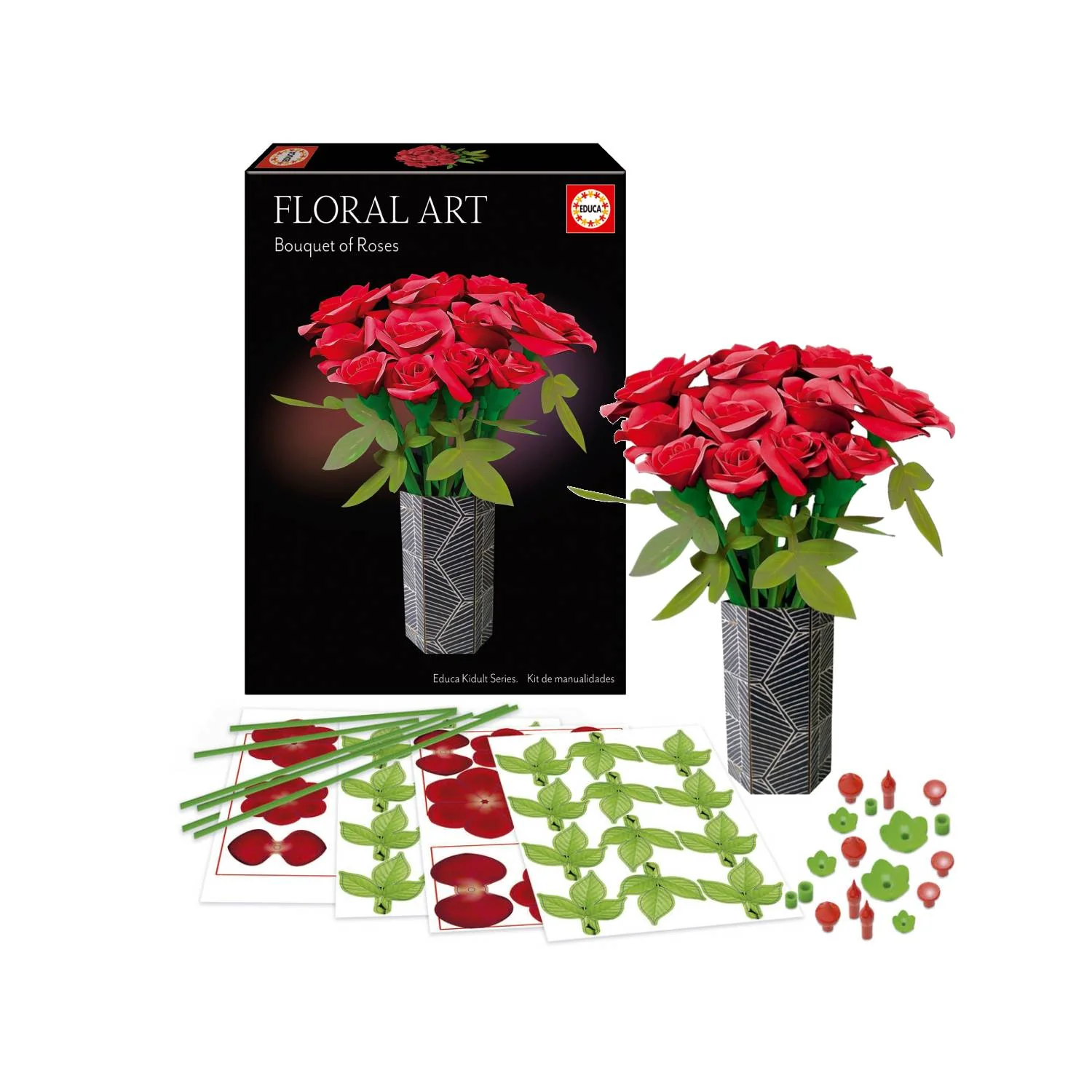 Maqueta Rosas Floral Art + Regalo Puzzle Educa - Image 2
