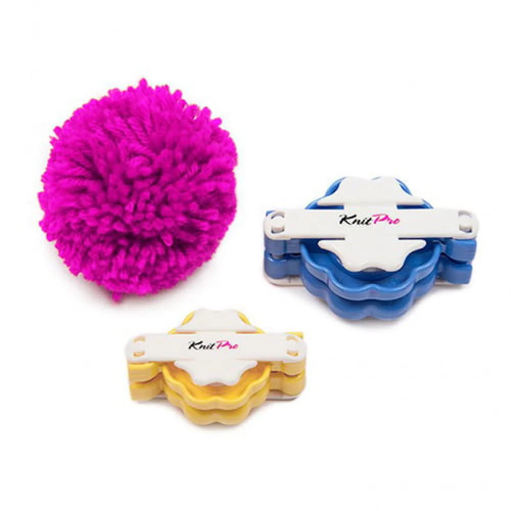 Nirvana Pompom Maker KnitPro Azul y Amarillo - Image 2