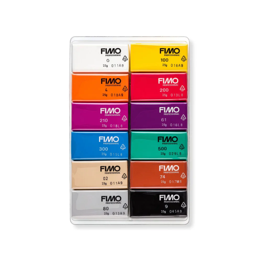 Pack 12 Pastas Modelado 25gr Fimo Professional