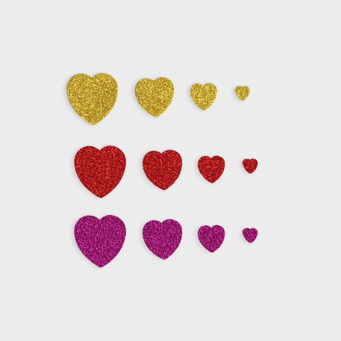 Pack 30 Corazones de Goma Eva Adhesiva Purpurina Layers Of - Image 2