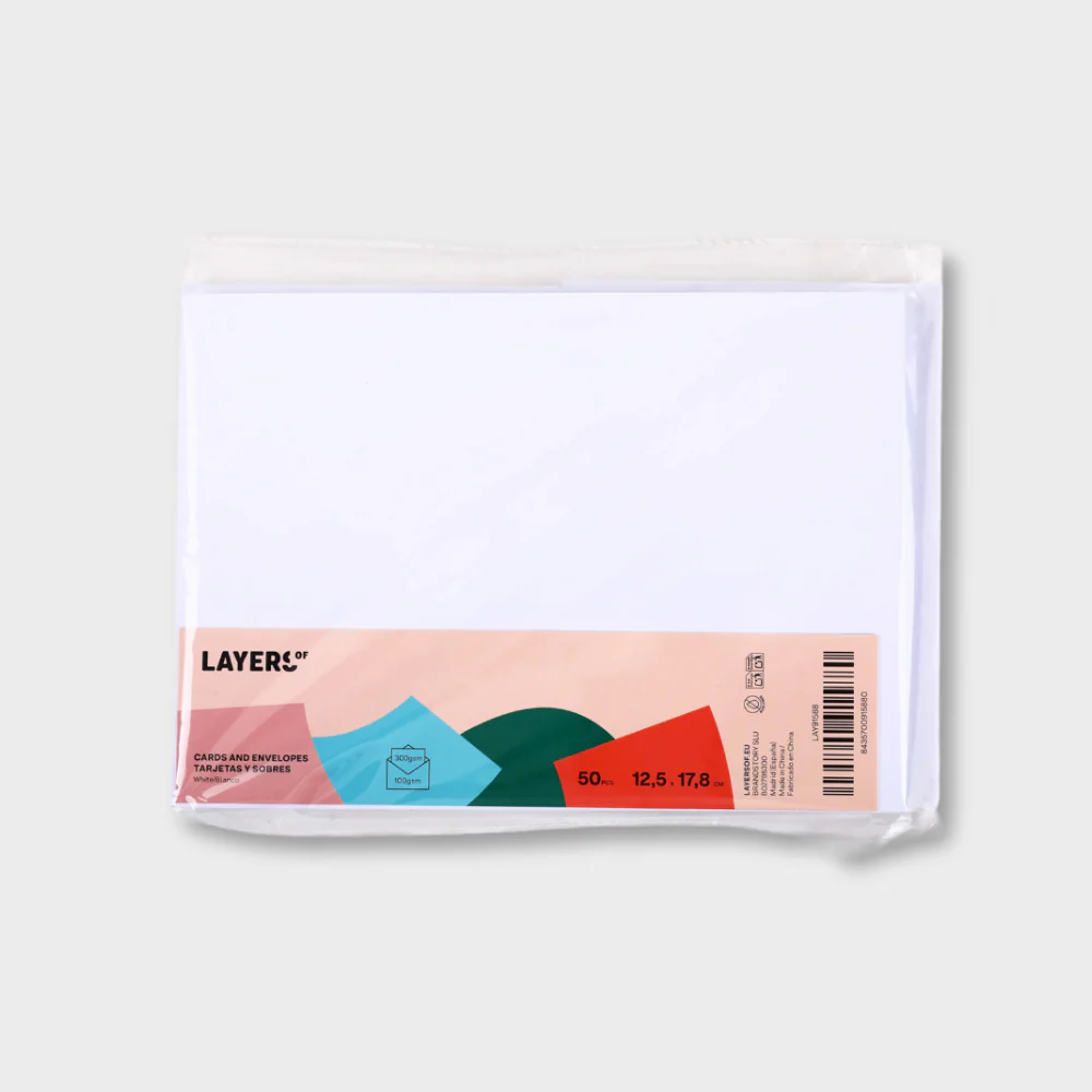 Pack 50 Sobres y Tarjetas A6+ Layers Of