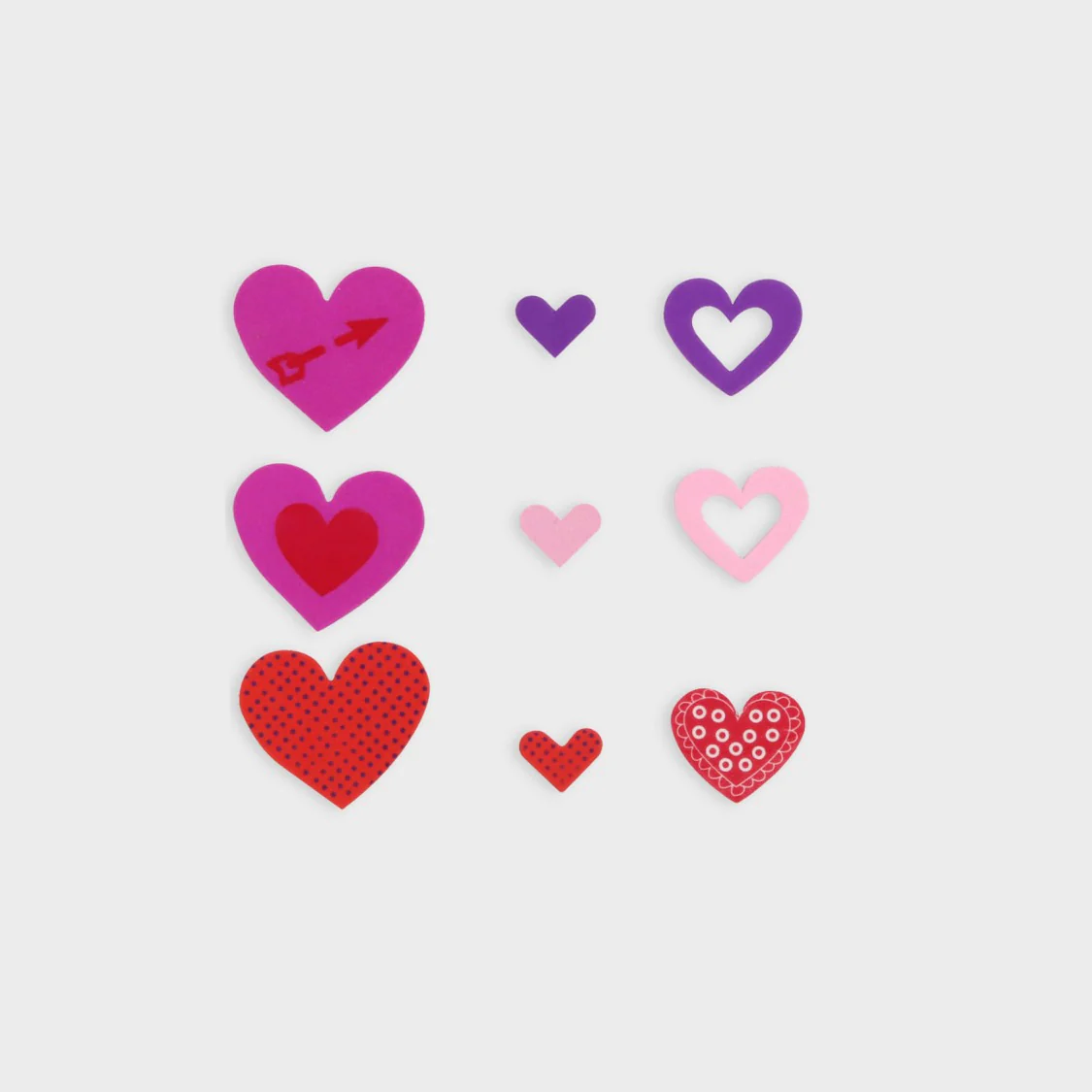 Pack 69 Corazones de Goma Eva Adhesiva Layers Of - Image 2