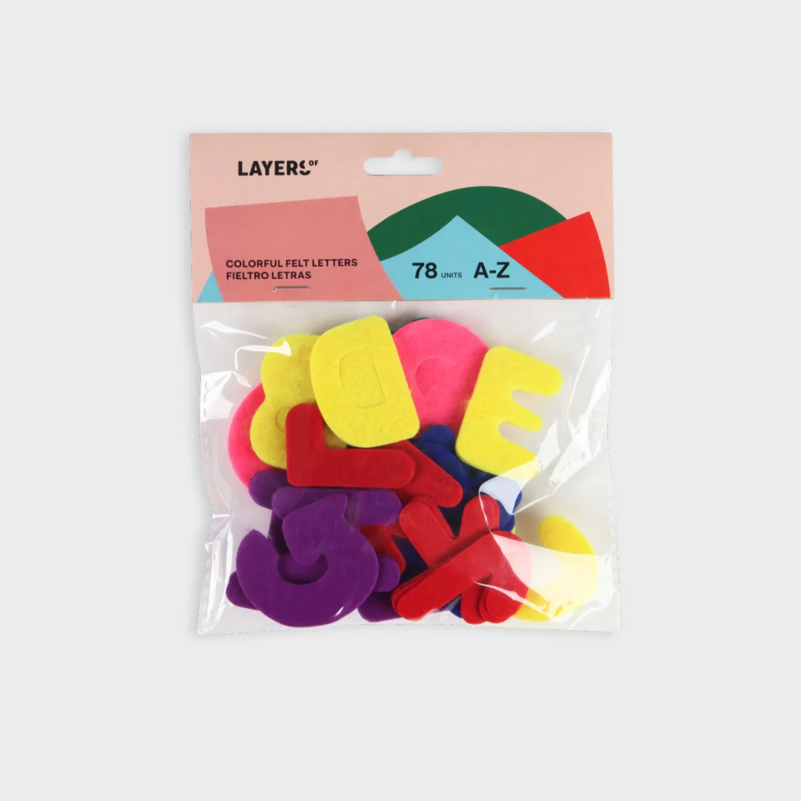 Pack 78 Letras de Fieltro Layers Of