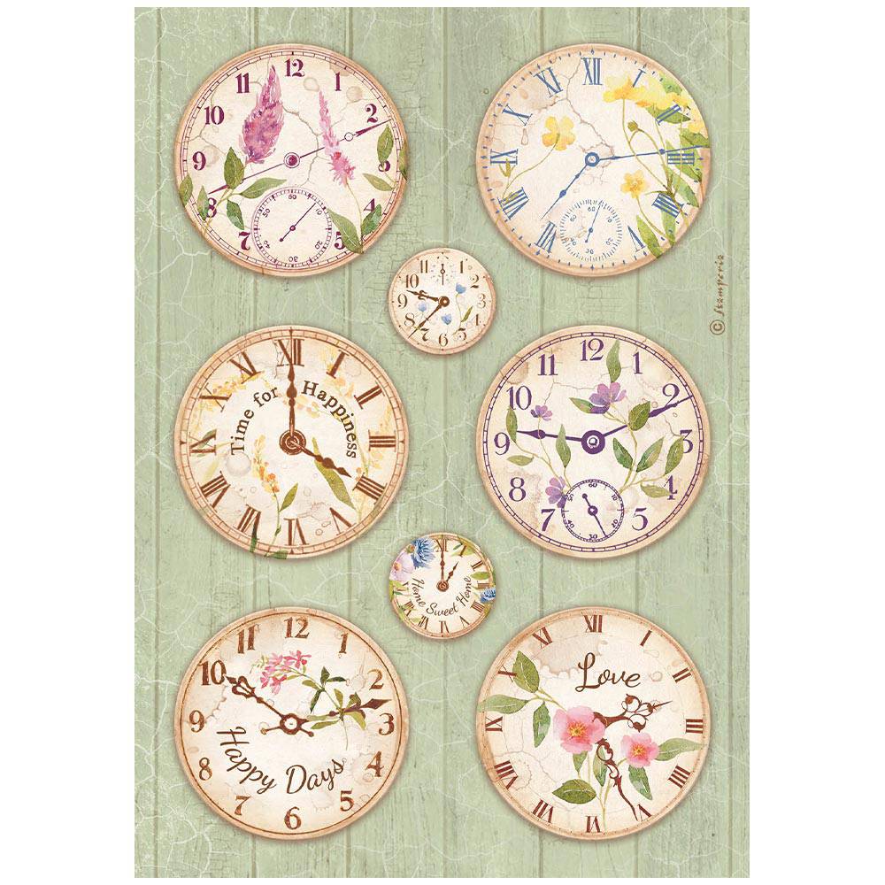 Papel Arroz A4 Relojes Welcome Home Stampería - Image 2