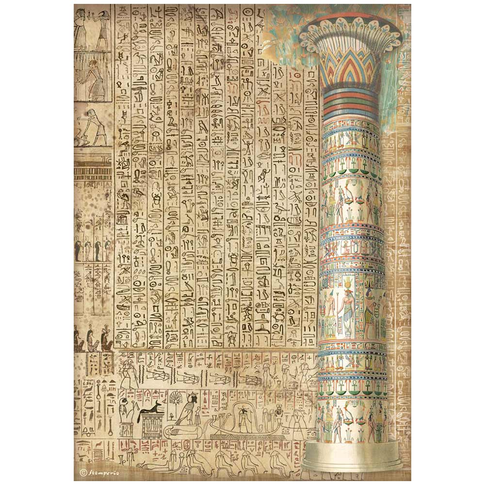 Papel de Arroz A4 Forturne Jeroglíficos Stamperia