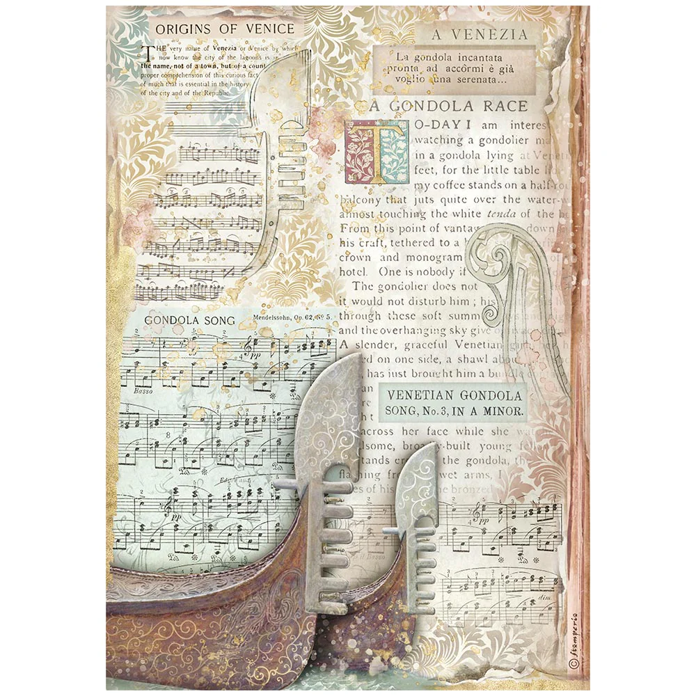 Papel de Arroz A4 Venice City of Art Stamperia - Image 2