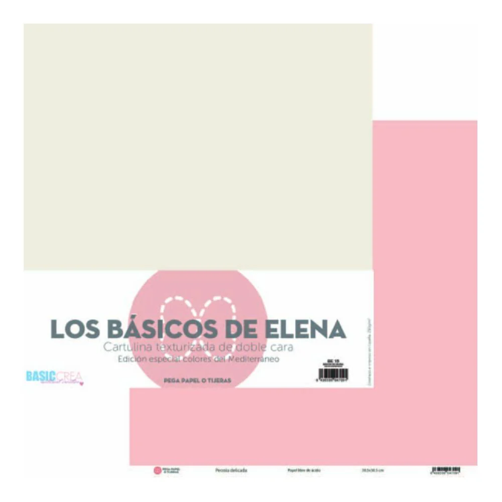 Papel Scrap Peonía Y Marfil 30x30cm Básicos Elena Roche