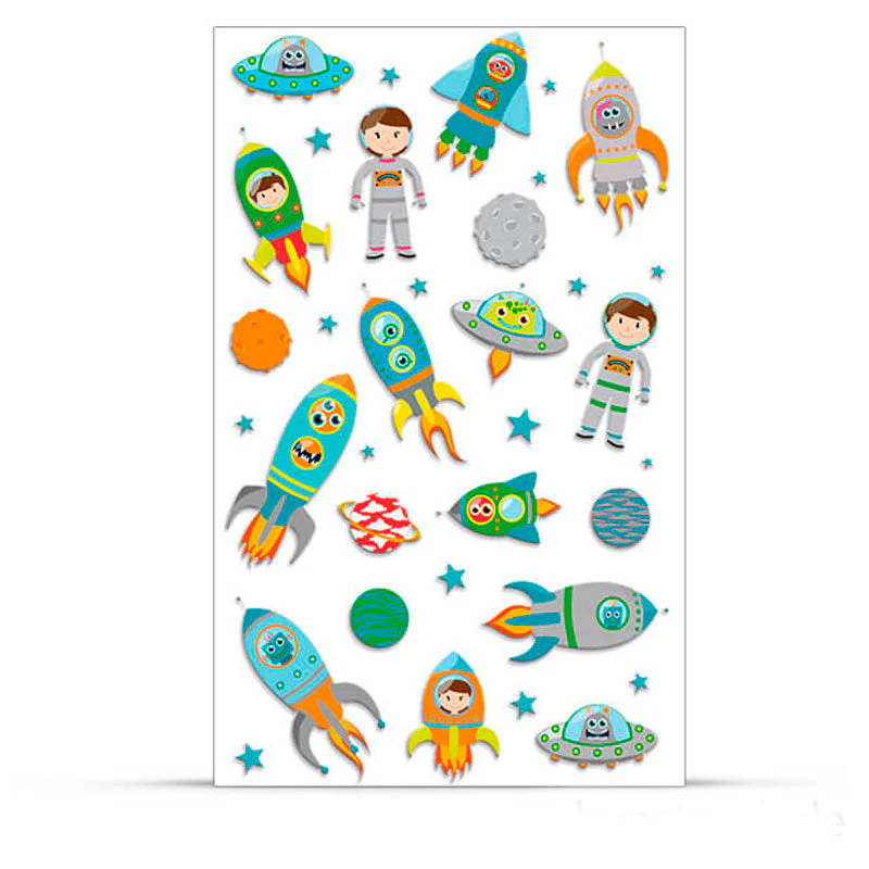 Pegatinas Cooky Naves Espaciales 7,5x12cm Maildor