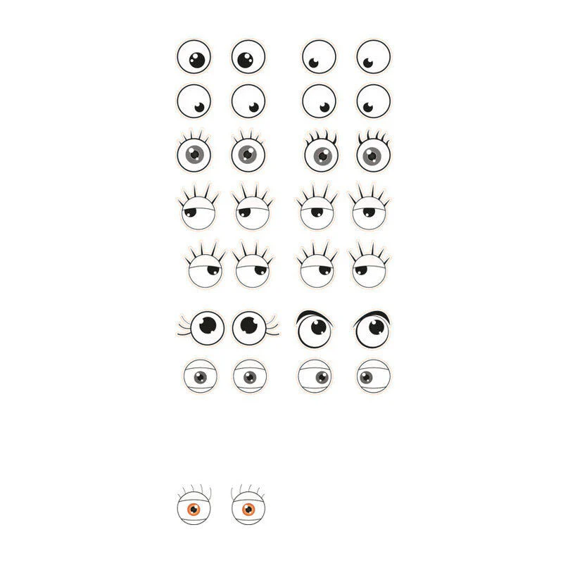 Pegatinas Cooky Ojos 7,5x12cm Maildor