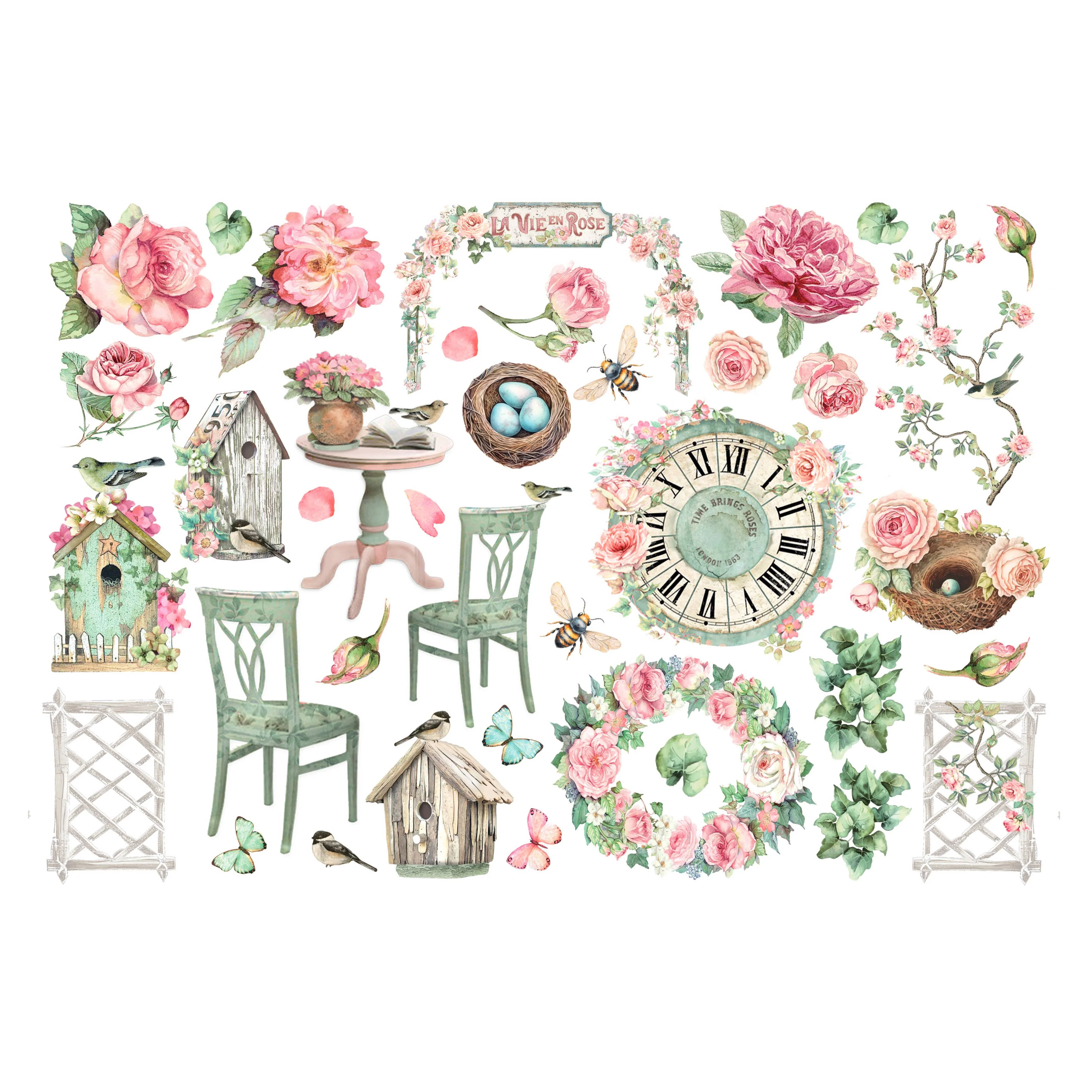 Pegatinas Ephemera House of Roses Stamperia - Image 2