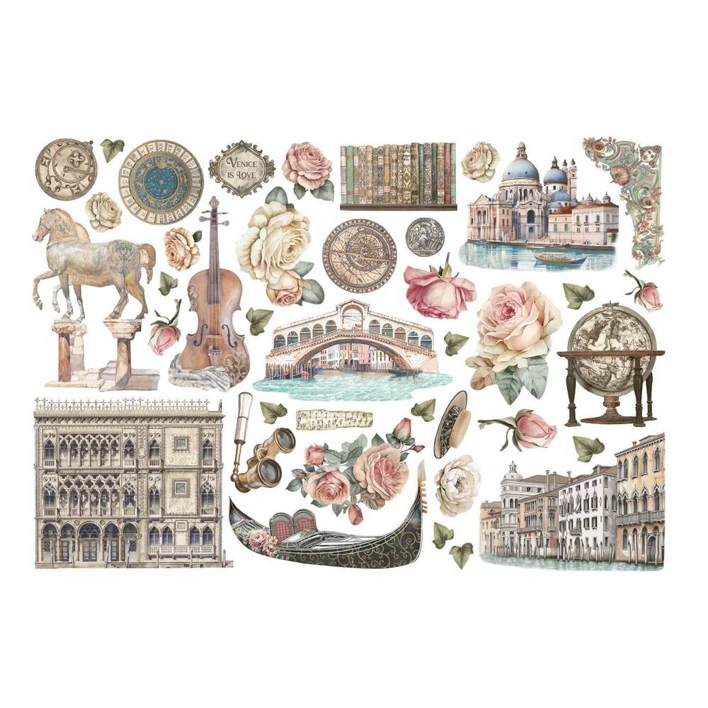 Pegatinas Ephemera Venice City of Art Stamperia - Image 2