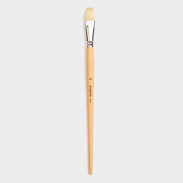 Pincel para Pintura Acrílica con Punta Plana de Fibras Naturales de Amperse - Image 10