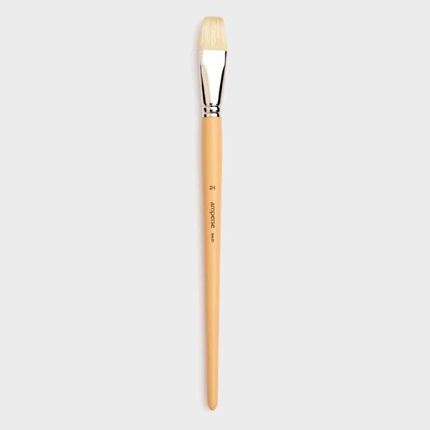 Pincel para Pintura Acrílica con Punta Plana de Fibras Naturales de Amperse - Image 11