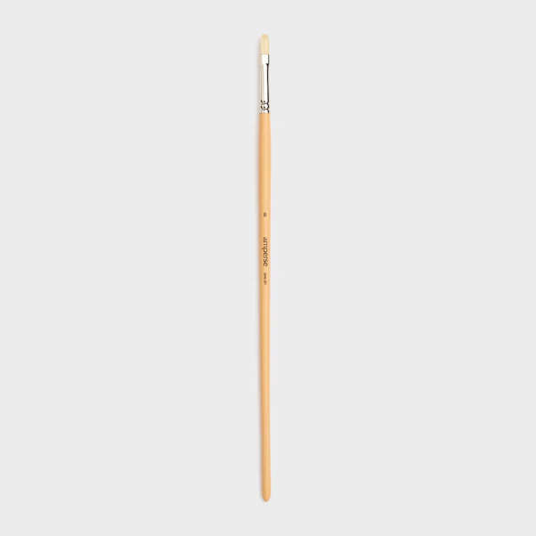 Pincel para Pintura Acrílica con Punta Plana de Fibras Naturales de Amperse - Image 5