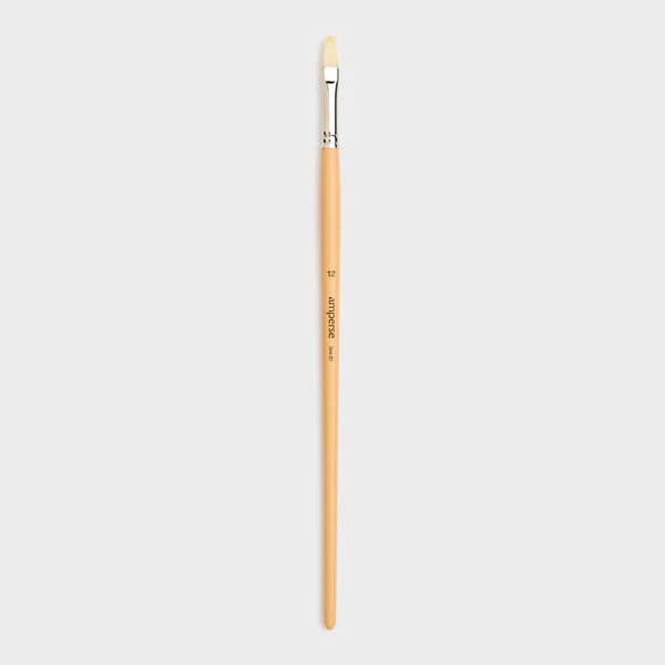 Pincel para Pintura Acrílica con Punta Plana de Fibras Naturales de Amperse - Image 7