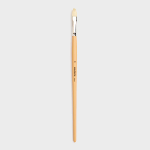 Pincel para Pintura Acrílica con Punta Plana de Fibras Naturales de Amperse - Image 8