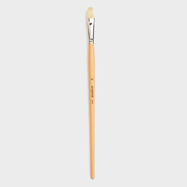 Pincel para Pintura Acrílica con Punta Plana de Fibras Naturales de Amperse - Image 9
