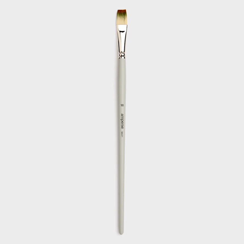 Pincel para Pintura Acrílica Sintético con Punta Plana de Amperse - Image 11