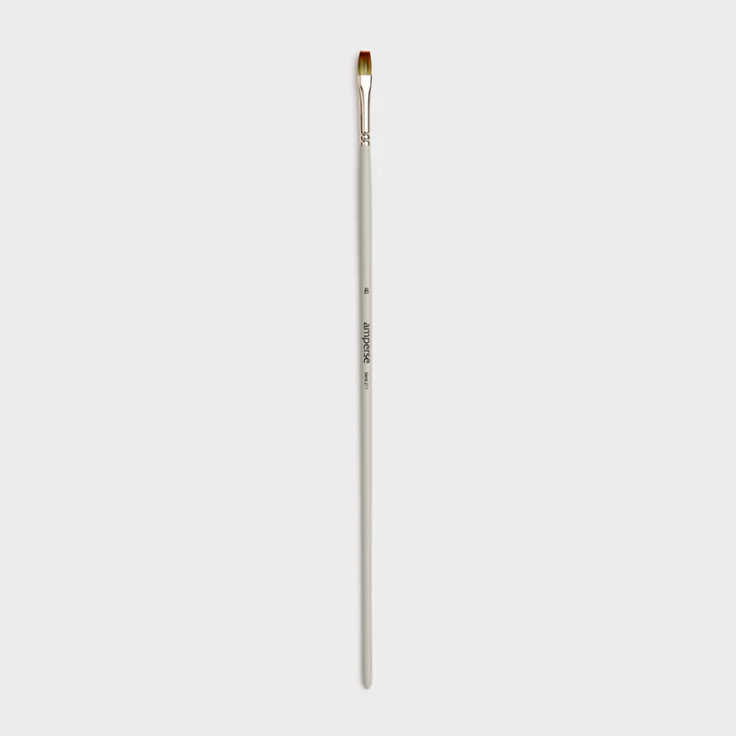 Pincel para Pintura Acrílica Sintético con Punta Plana de Amperse - Image 6