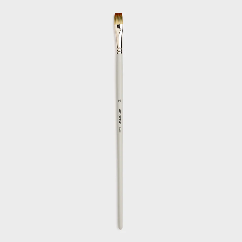 Pincel para Pintura Acrílica Sintético con Punta Plana de Amperse - Image 9