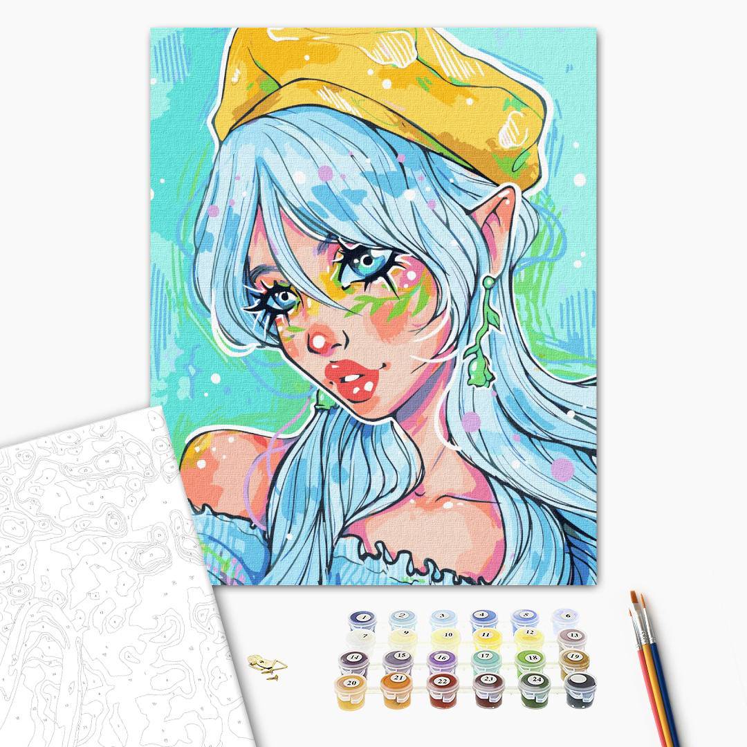 Pintar por Números Anime Girl Ideyka