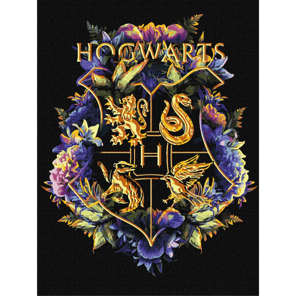 Pintar por Números Harry Potter Escudo Hogwarts Ideyka - Image 2