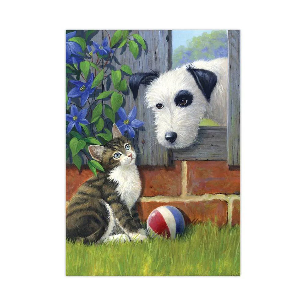Pintar por Números Perro y Gato Pelota 20x30cm Royal & Langnickel - Image 2