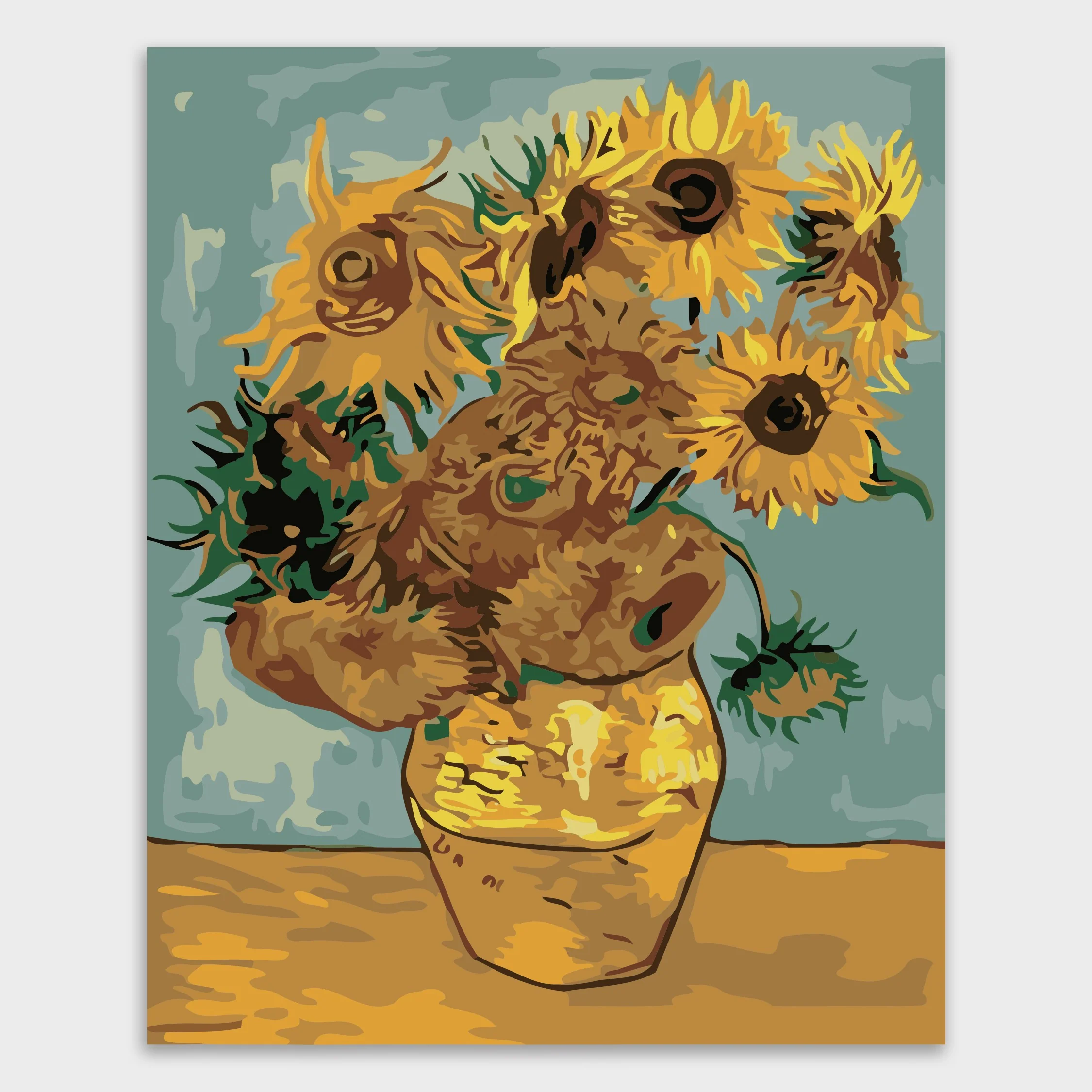 Pintar por Números Sunflowers Van Gogh Layers Of - Image 3