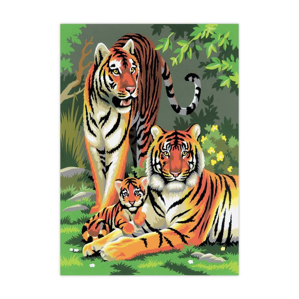 Pintar por Números Familia de Tigres 20x30cm Royal & Langnickel - Image 2