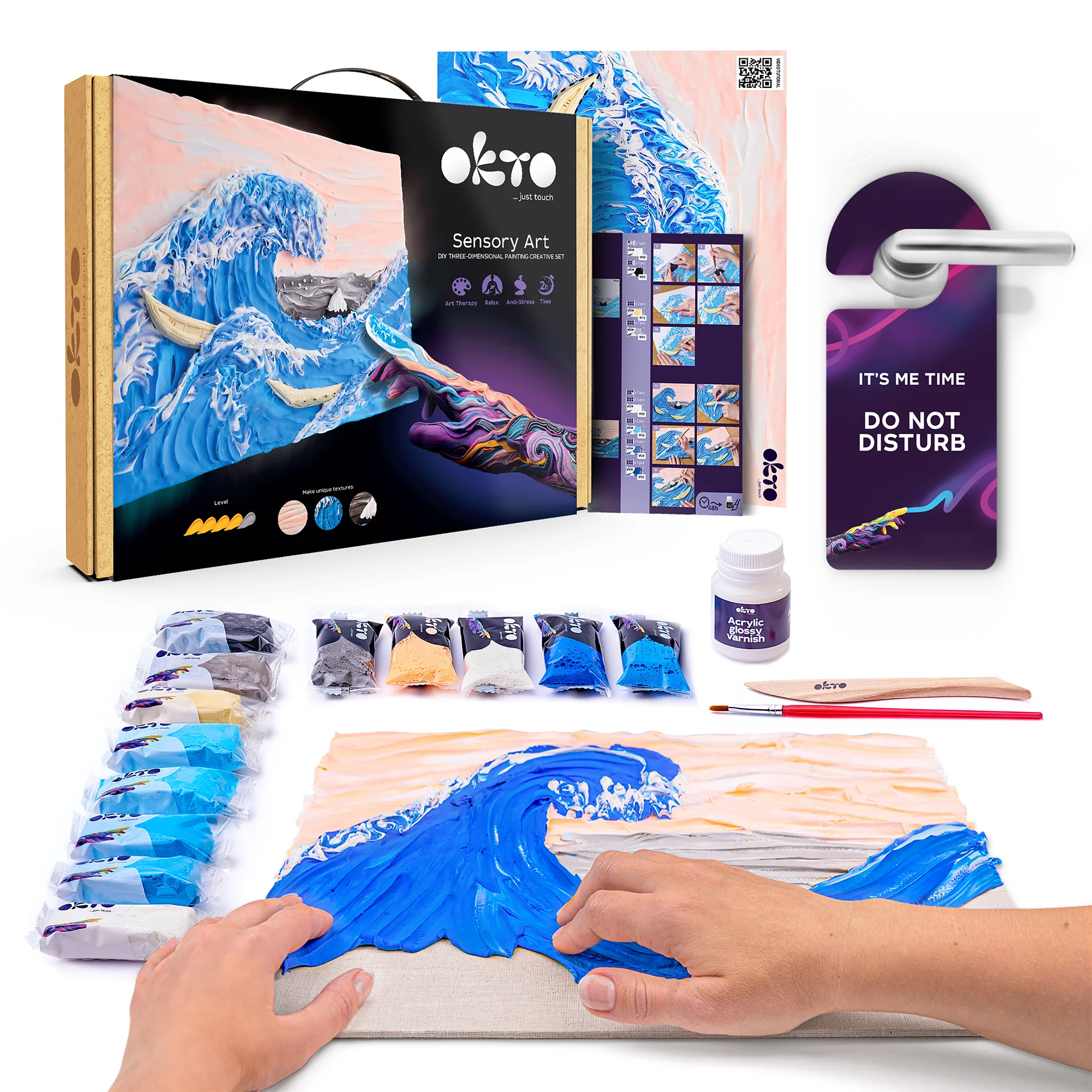 Pintura con Arcilla 3D La Gran Ola de Kanagawa OKTO - Image 2