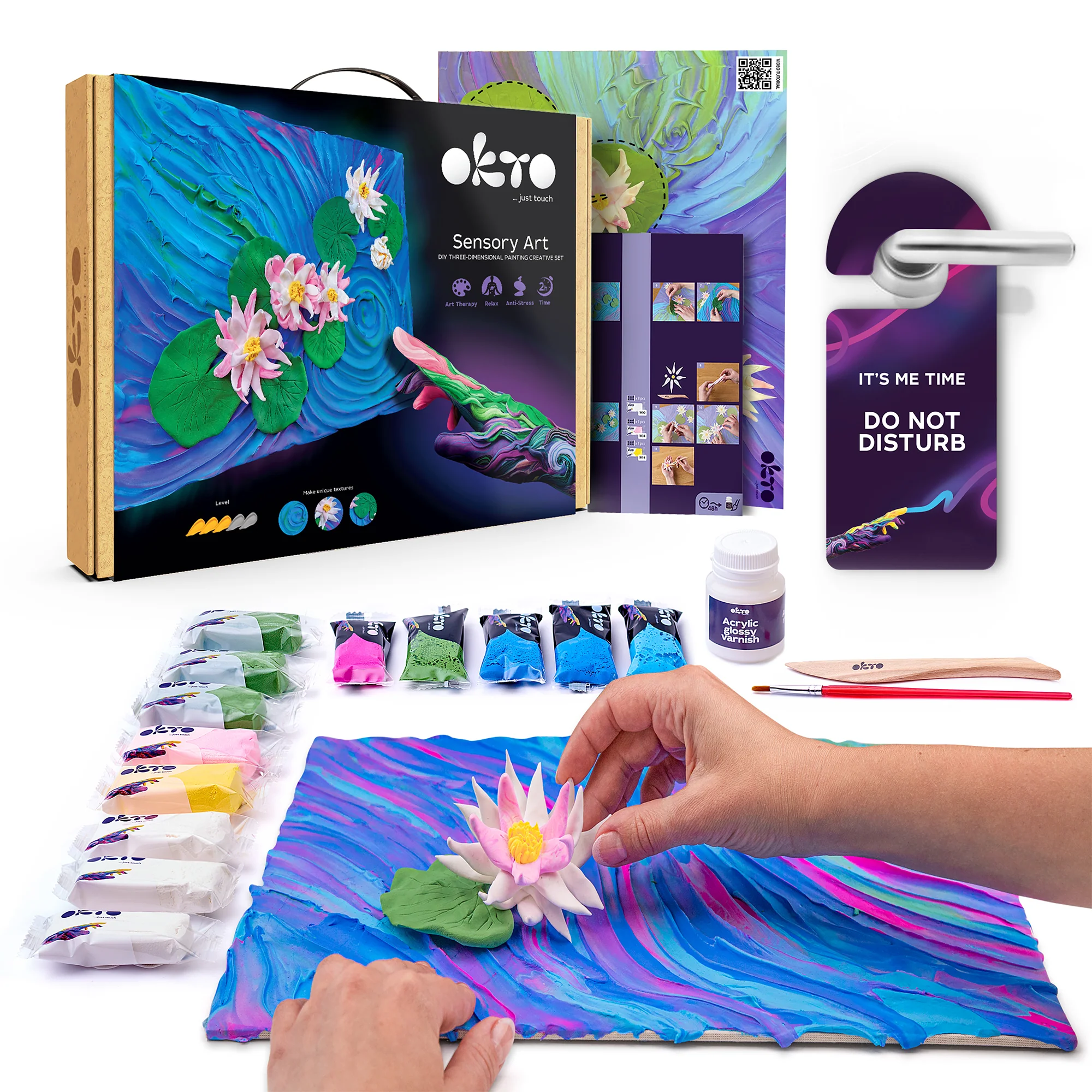 Pintura con Arcilla 3D Nenúfares OKTO - Image 2