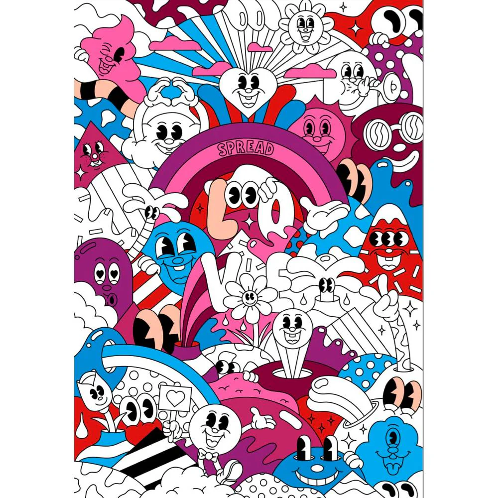 Póster para Colorear Spread Love Iconoklast - Image 3