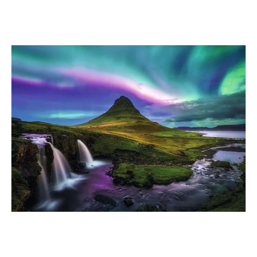 Puzzle 1000 Piezas Aurora Boreal Kirkjufell Ravensburger - Image 2