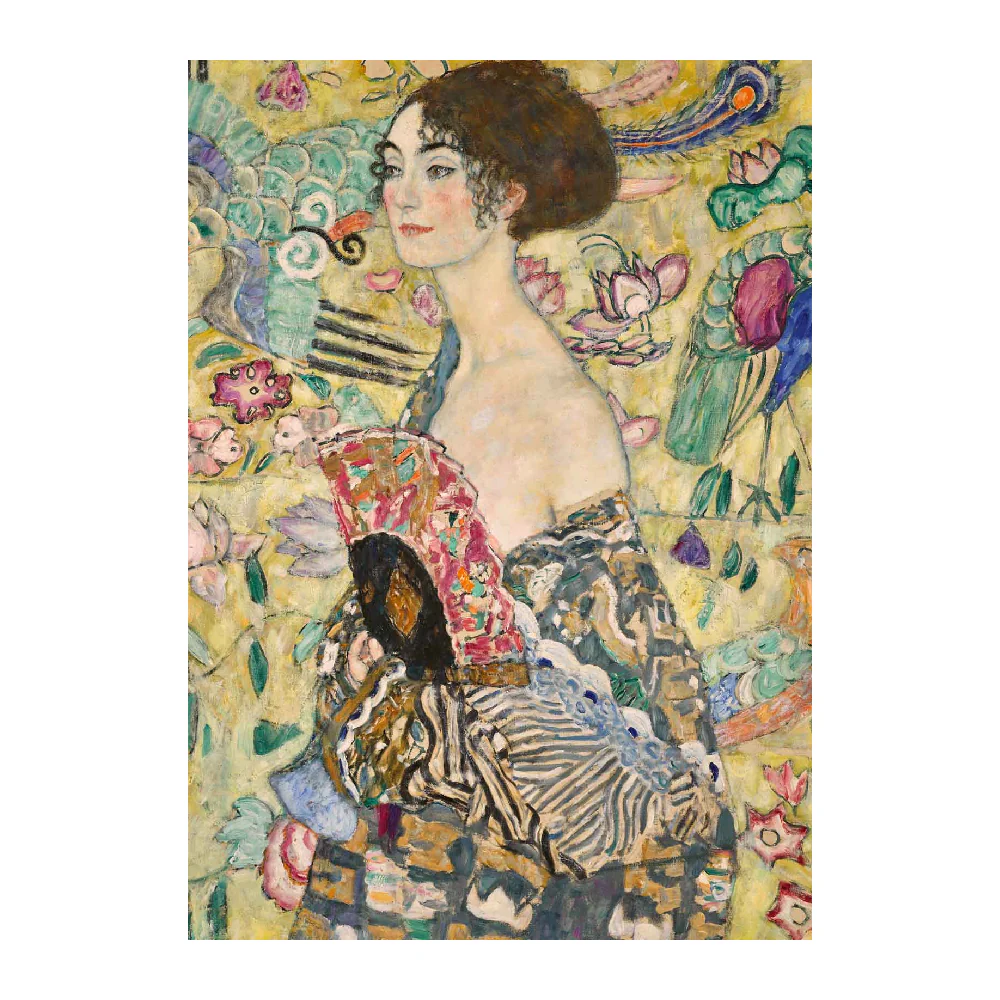 Puzzle 1000 Piezas Dama Con Abanico Klimt Ravensburger - Image 2