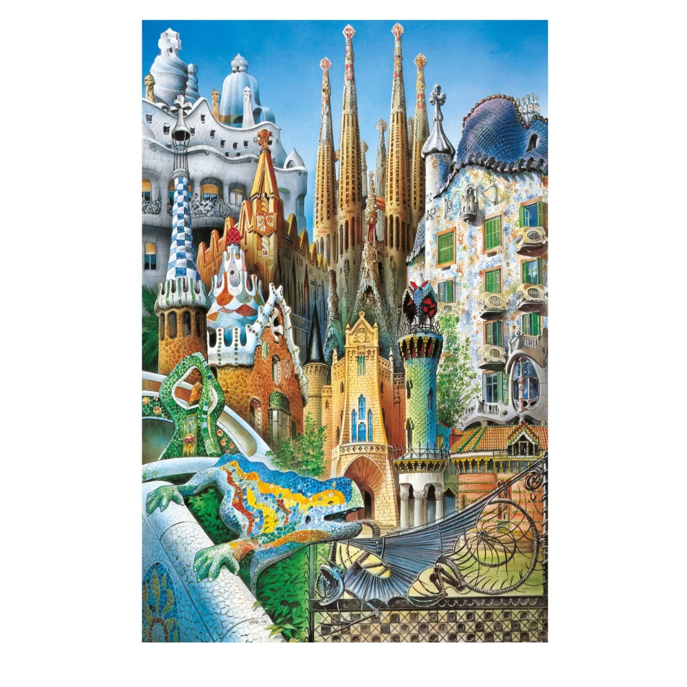 Puzzle 1000 Piezas Gaudí Collage Miniature Educa - Image 2