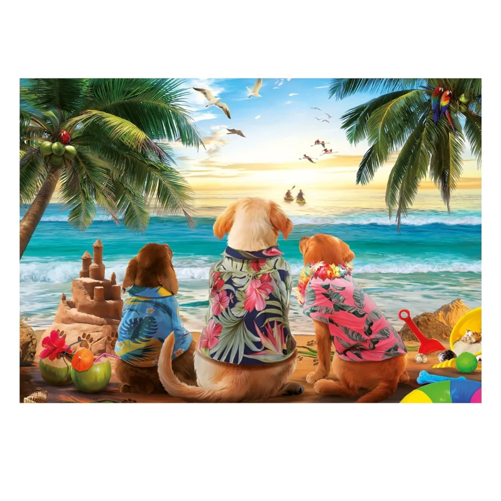 Puzzle 1000 Piezas Perros en la Playa Educa - Image 2
