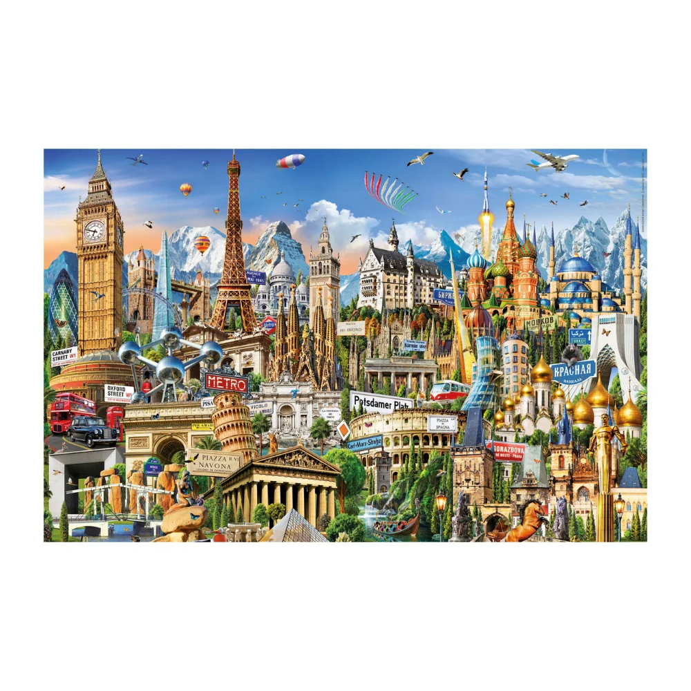 Puzzle 1000 Piezas Símbolos de Europa Miniature Educa - Image 2