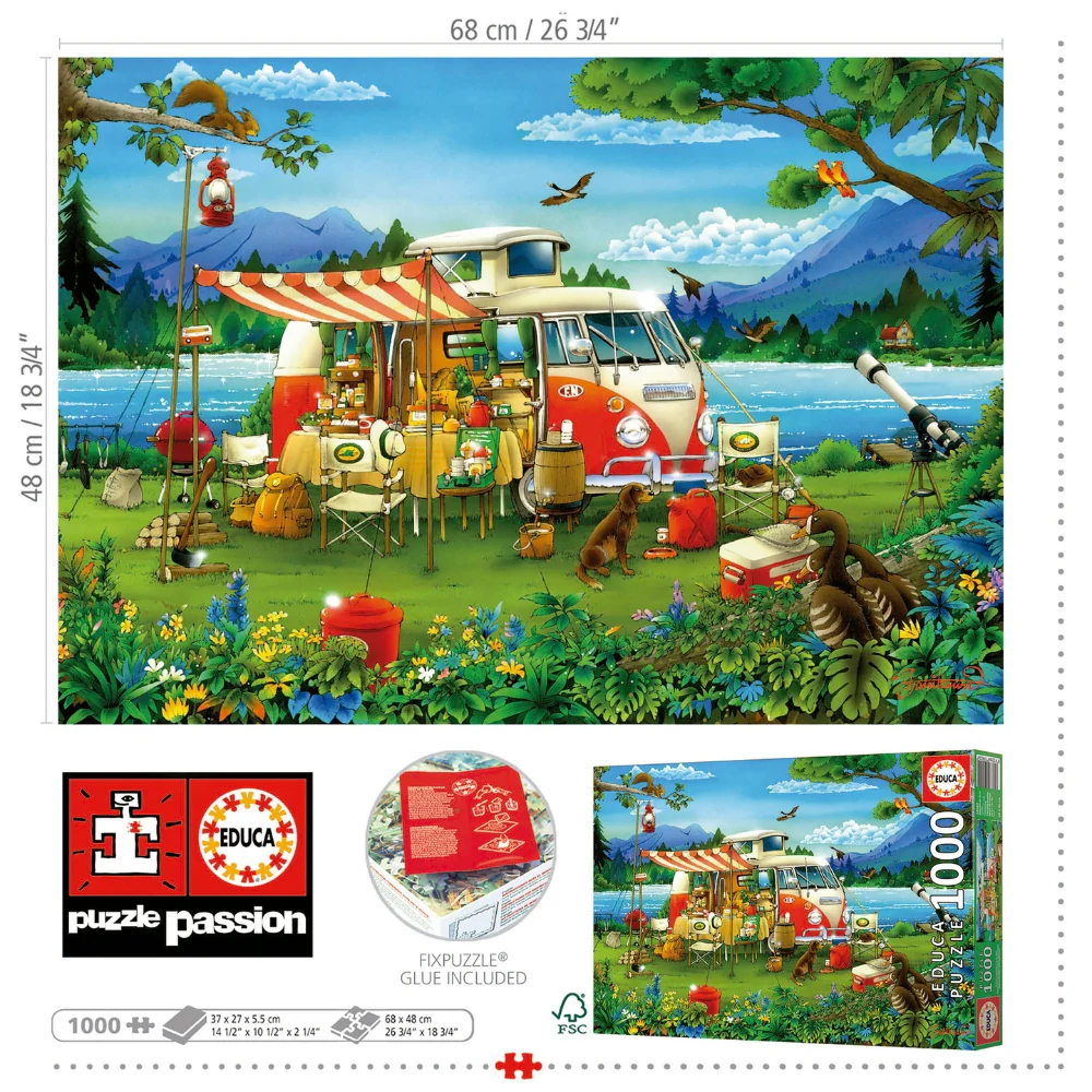 Puzzle 1000 Piezas Vacaciones en el Campo Educa - Image 3