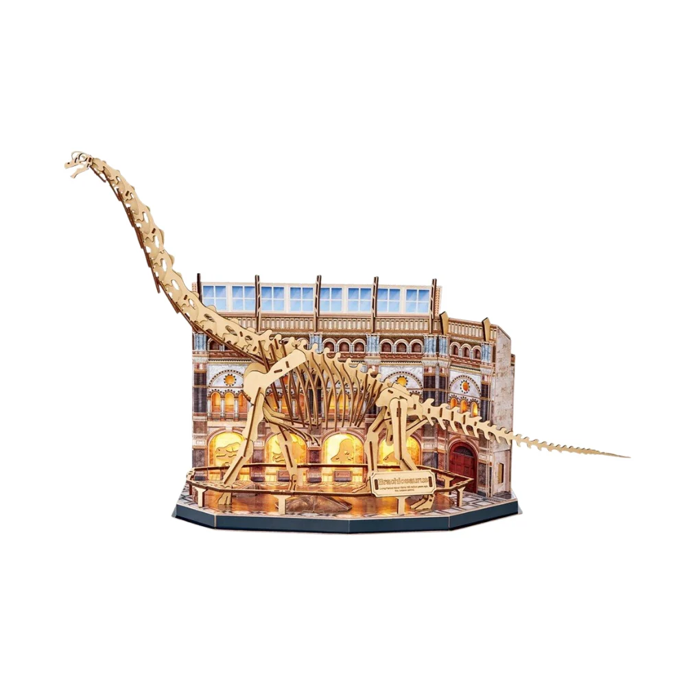 Puzzle 3D Branchiosaurio Natural Museum con Luz LED - Image 2