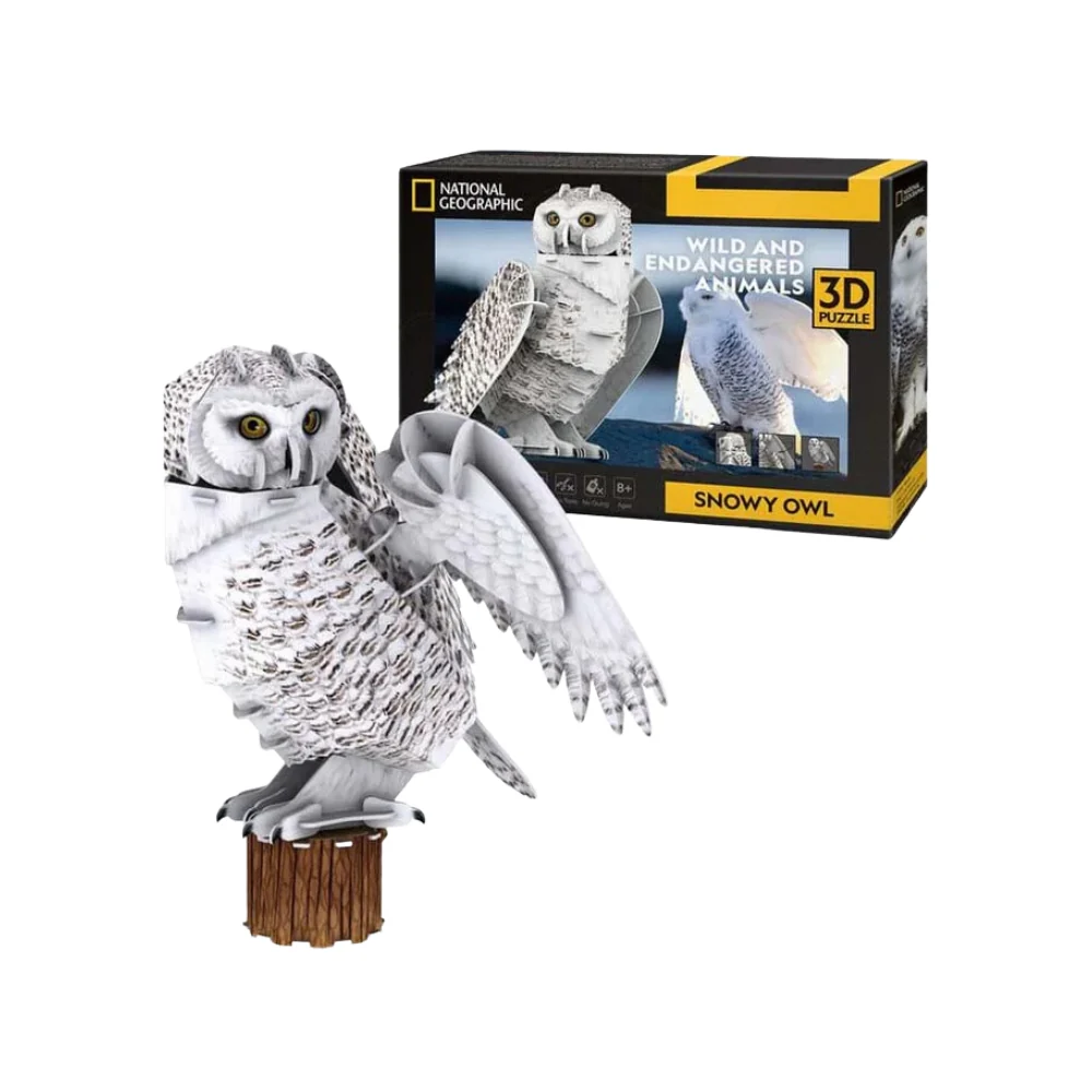 Puzzle 3D Gran Búho Blanco National Geographic